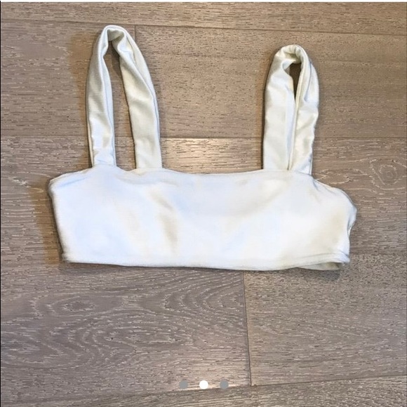 white metallic bikini top - Picture 2 of 3